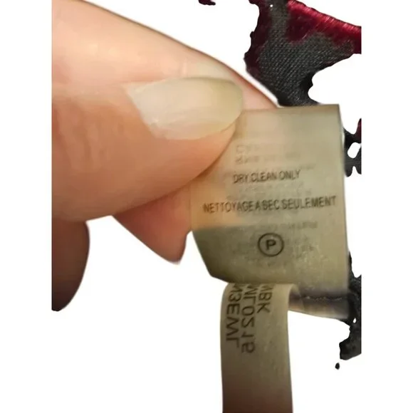 Ivanka Trump Red & Black Velvet Floral Long Sleeve Midi Dress Size 4 - Picture 8 of 9